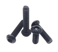 Lot de 10/50 vis à tête hexagonale à six pans creux en acier noir de grade 10.9, M1.6, M2, 5, M3, M4, M5, M6, M8, M10.9(10mm,M4 (10pcs))