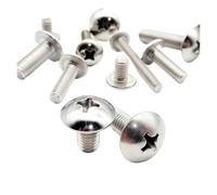 Lot de 10/50 vis cruciformes à tête bombée en acier inoxydable 304 A2-70, M2, M2.5, M3, M4, M5, M6, L = 3-50 mm(14mm,M6 10pcs)