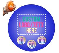 Lot de 10 à 1 000 balles anti-stress personnalisées avec logo, balles anti-stress en vrac pour soulager le stress, phlébotomie, cadeaux personnalisés pour bureau, fête de Pâques (rond)