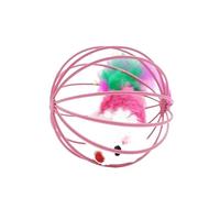 Lot de 10 à 1 balles de jouet for chat en peluche à ressort, souris dans une cage dans le sable, jouet interactif for chien et chat, accessoires colorés for la maison et les animaux de compagnie(Rando