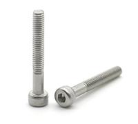 Lot de 10 à 1 vis à tête cylindrique à six pans creux en acier inoxydable 304, filetage partiel, longues, M3, M4, M5, M6, M8, M10, M12, M14, M16(45mm x5pcs,M4 (pitch 0.7))