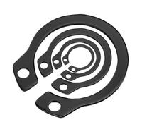 Lot de 10 à 100 anneaux élastiques de retenue d'arbre en manganèse noir M3-M42, rondelles de roulement, type C, circlips externes(M16-50pcs)