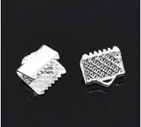 Lot de 10 à 100 pinces à ruban argentées, bronze, or rose, plaqué argent, 10 x 8 mm, 10 pièces