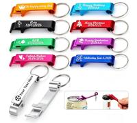 Lot de 10 à 100 porte-clés décapsuleurs personnalisés, logo gravé