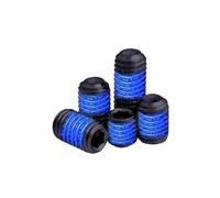 Lot de 10 à 20 vis de serrage hexagonales concaves noires de qualité 12.9, avec revêtement adhésif anti-desserrage, M2M3M4M5M6M8(20PCS M4X6)