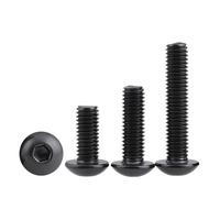 Lot de 10 à 30 boulons à tête cylindrique à six pans creux en acier inoxydable 304, M3, M4, M5, noir, longueur: 5 à 30mm(10mm,M5-10pcs)