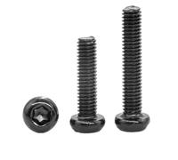 Lot de 10 à 30 vis à tête ronde Torx M2,5 M3 M4 M6, boulons à six lobes plaqués noir(M2.5x10mm (30pcs))