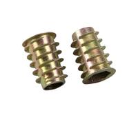 Lot de 10 à 50 écrous à insert en alliage de zinc M4, M5, M6 et M8, filetage for bois, tête hexagonale à bride, longueur au choix : 8 à 25 mm.(M5 x 13 10pcs)