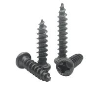 Lot de 10 à 50 mini vis autotaraudeuses à tête cylindrique cruciforme en acier inoxydable 304 zingué noir M1.7 M2 M2.3 M2.6 M3 M4 M5 M6(20mm,M3.5 (20pcs))