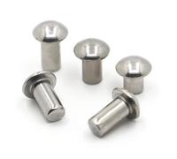 Lot de 10 à 50 rivets à tête ronde en acier inoxydable GB867 304 A2-70, M0,8 M1 M1,2 M1,4 M1,6 M2 M2,5 M3 M4 M5, rivets solides autobloquants(M2 50pcs,5mm)