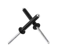 Lot de 10 à 50 rivets aveugles noirs à tête bombée en aluminium, M2.4, M2.8, M3, M3.2, M4, M5, for meubles(M4 20pcs,6mm)