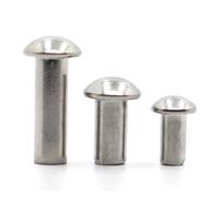 Lot de 10 à 50 rivets tête ronde massifs en acier inoxydable 304, M0,8 M1,2,4,6 M2,5 M3 M4 M5 M6, alliage GB867 lingli(M3 20pcs,30mm)