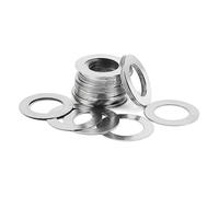 Lot de 10 à 50 rondelles plates en acier inoxydable M3-M20, épaisseur 0,5/0,8/1 mm, joints lisses, fixations pour vis et boulons(16x20x0.8-10pcs)