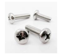 Lot de 10 à 50 vis à tête cylindrique cruciforme longue M1.6 M2 M2.5 M3 M3.5 M4 M5 M6 M8 en acier inoxydable A2-70 304 GB818(4mm,M1.6 50pcs)