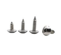 Lot de 10 à 50 vis autotaraudeuses tête bombée empreinte cruciforme en acier inoxydable 304 M3 M4 M5 M6 Vis bois(12mm,M6 10pcs)