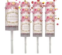 Lot de 10 à confettis colorés | Cannon Poppers pour célébrations | 18 x 4 cm | Tireur de papier multicolore pour Noël, fête prénatale, anniversaires, mariages et fêtes