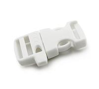 'Lot de 10 à douille 3/4 fermeture à clic/Fermoir à clip/No/Boucle à douille/fermeture rapide avec Sifflet en plastique pour bracelets paracord, cordons, etc., 56 mm x 33 mm, couleur : blanc, Taille L - Ganzoo