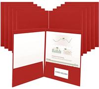 Lot de 10 A4 Chemise Cartonnée avec Pochettes Chemises à Projet en Papier Pochette à Rabat A4 Papier Kraft Dossier de Fichiers Porte Document Organisateur Chemises de Presentation Contrat Rapports