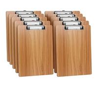 (Lot de 10) A4 Porte-Blocs en Bois avec Pince,Clipboard Planchettes à Pince Avec Clip et Trou de Suspension,Porte-Formulaires Pour Bureau, Salle de Classe, le Restaurant