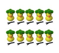 Lot de 10 accessoires à cheveux amusants en forme de caneton jaune avec fleur pour costume - Convient pour tous les jours et les fêtes
