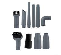 Lot de 10 accessoires d'aspirateur avec brosse en crin de cheval et suceur plat pour tuyaux de 32 mm et 35 mm, outils de nettoyage multiples