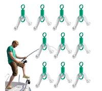 Lot de 10 accessoires de bifurcation de fil de pêche à double hameçon, anneau en forme de 8, accessoires anti-enchevêtrement pour pêcheur débutant