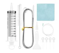 Lot de 10 accessoires de nettoyage pour réfrigérateur, trou d'évacuation du réfrigérateur, brosse en spirale de nettoyage de canalisations, réutilisables, en acier inoxydable, avec tuyau pour