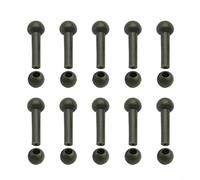 Lot de 10 accessoires de pêche à la carpe hélicoptère, manchon en caoutchouc avec perle hélicoptère pour Leadcore ou tube, design anti-nœuds, matériau en silicone, utilisation à la ligne (vert)