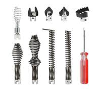 Lot de 10 accessoires de perceuse serpent, kit de fraisage de tarière pour câbles robustes de 16 mm, convient pour machine de nettoyage de canalisations RIDGID K-400 C-4 C-6 C-7 C-8 et C-9