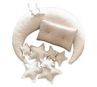 Lot de 10 accessoires de photographie pour nouveau-né, oreiller de pose pour bébé + étoiles + oreiller carré pour photo de nourrissons