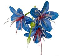 Lot de 10 accessoires de tête de fleur à motif de jasmin conçus avec de la colle douce pour les travaux manuels de mariage, la décoration d'intérieur et la configuration d'événements (bleu)