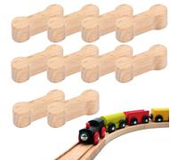 Lot de 10 Accessoires Essentiels connecteurs universels en Bois pour Rail en Bois Compatible avec Brio Lillabo Melissa Thomas IKEA etc