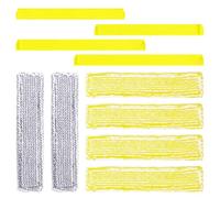 Lot de 10 accessoires pour aspirateur de fenêtre Kärcher WV6 WV 6 Plus WV7, 6 serpillères en microfibre et 4 extracteurs en caoutchouc Accessoires de rechange compatibles avec les nettoyeurs de vitres