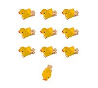 Lot de 10 accessoires pour cheveux en forme de caneton jaune pour enfants - Accessoires de costume d'école - Décorations pour cheveux