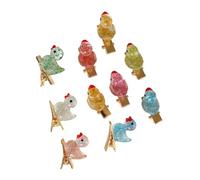 Lot de 10 accessoires pour cheveux en forme de caneton jaune pour enfants - Accessoires de costume d'école - Décorations pour cheveux