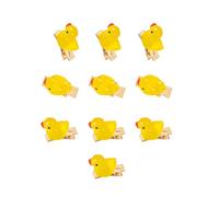 Lot de 10 accessoires pour cheveux en forme de caneton jaune pour enfants - Accessoires de costume d'école - Décorations pour cheveux