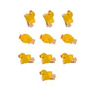 Lot de 10 accessoires pour cheveux en forme de caneton jaune pour enfants, fête, école, déguisement, décorations pour cheveux