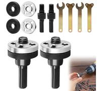 Lot de 10 accessoires pour meuleuse d'angle et perceuse à main, kit de raccordement pour meuleuse d'angle réglable avec clé à molette