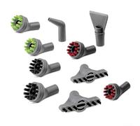 Lot de 10 accessoires pour nettoyeur vapeur Bissell compatibles avec 39N7A 39N7V 39N7H 2994B Comprend des brosses rigides à code couleur Brosse à coulis Brosse à coulis et outil d'angle