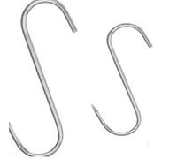 Lot de 10 acier inoxydable viande Crochets 100 mm x 4 mm - Encens Crochets Esses de Boucherie S Crochet en acier inoxydable Crochets metzgerei Boucher Boucher