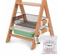 Lot de 10 adaptateurs compatibles avec Hauck Alpha Plus/Beta Plus | 8 + 2 réserve | Accessoires pour chaise haute | Espace de rangement | Support de boîte | Sans perçage | Blanc | Fabriqué en