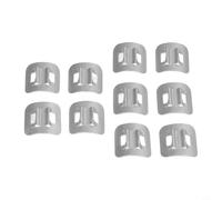 Lot de 10 adaptateurs de câbles de vélo avec clips en aluminium et plastique pour levier de vitesse et tubes de frein (argent sans C)