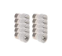Lot de 10 adaptateurs de douille E27 vers GU10 à visser - Compatible LED - Blanc - Zenitech