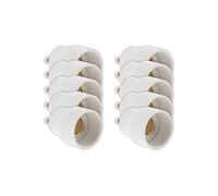 Zenitech - Lot de 10 adaptateurs de douille GU40 vers E14 à baïonnette - ampoules LED - Blanc blanc