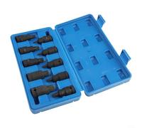 Lot de 10 adaptateurs de douilles 1/2" | Acier au chrome vanadium 12 points pour hocs Tête convertisseur d'embout pour boulons M4-M18 | Noir