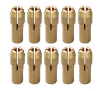 Lot de 10 adaptateurs de mandrin pour perceuse à outils rotatifs, construction en laiton pour petites meuleuses électriques, polissage, machines de gravure et moteurs avec écrou de 4,3 mm (2,4 mm)