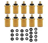 Lot de 10 adaptateurs de recharge de bouteilles de gaz portables, adaptateurs de recharge de gaz de camping en cuivre, connecteurs de valve en cuivre pour camping, randonnée, utilisation en extérieur