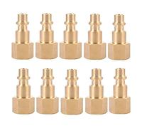 Lot de 10 adaptateurs en laiton NPT femelle de 6,35 mm pour tuyau d'air à connexion rapide et raccord d'outil pneumatique