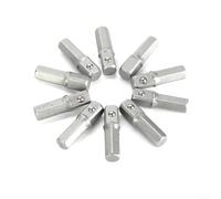 Lot de 10 adaptateurs hexagonaux chromés 1/4 vers douilles carrées en acier vanadium avec roulement à billes à chargement rapide pour mandrins à ressort et perceuses standard