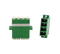 Lot de 10 adaptateurs LC Quad à bride en fibre optique SMMM OM1 OM2 OM3 OM4 Connecteur 4 ports LCA (vert)